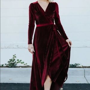 Red velvet wrap Baltic born dress size Small!